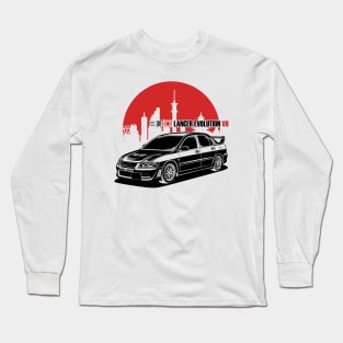 Lancer Evolution VII - Red & Black Print Long Sleeve T-Shirt